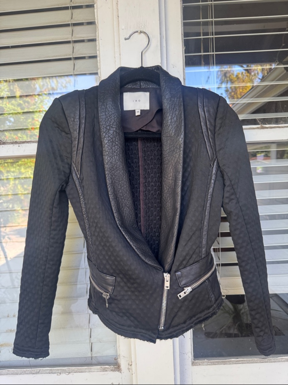 IRO Ashby Leather Trimmed Jacket